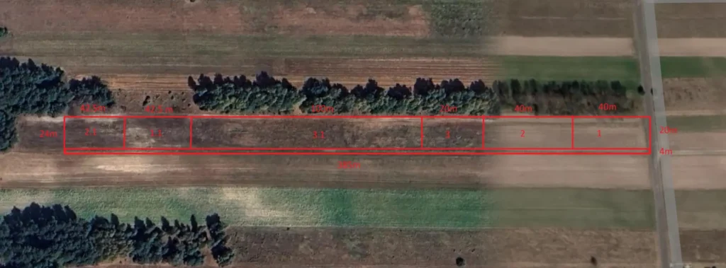 Podział działki z widoku satelitarnego